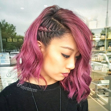 Braided Pink Hairstyle