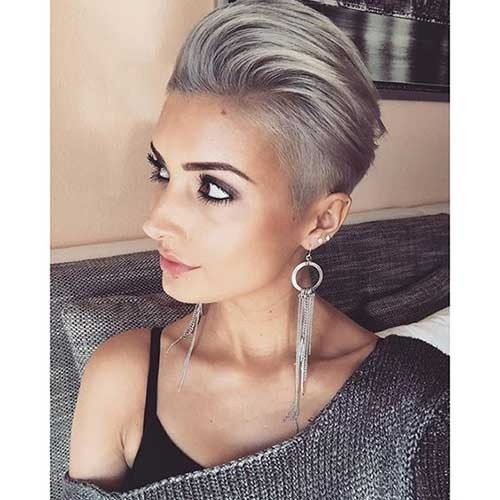Modern Grey Colored Pixie