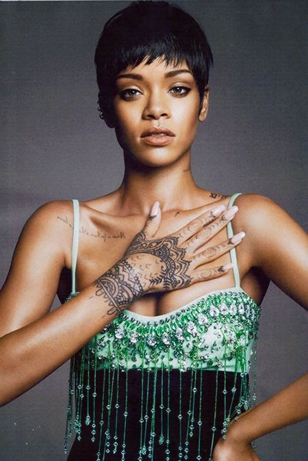 Rihanna Short Trendy Cut