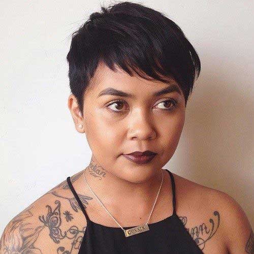 Pixie Cut for Round Faces