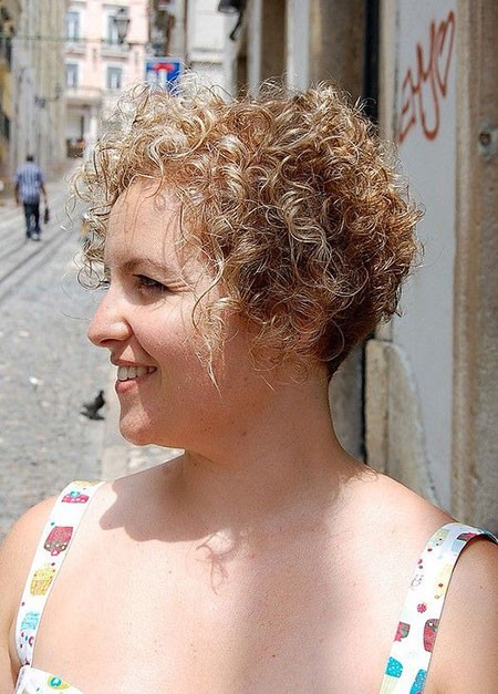 Very Short Curly Haircut for Women