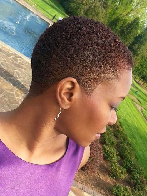 Extremely Short Hair Style with Natural Curls