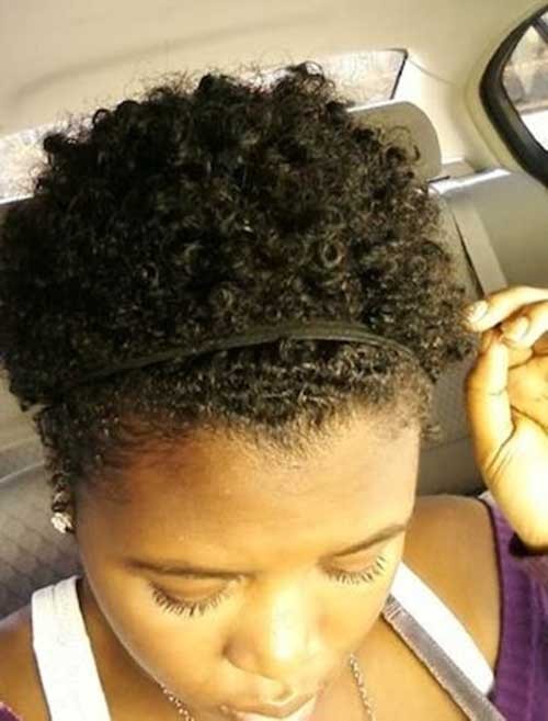 Natural Hair Curly Short Cut with Headband for Girls
