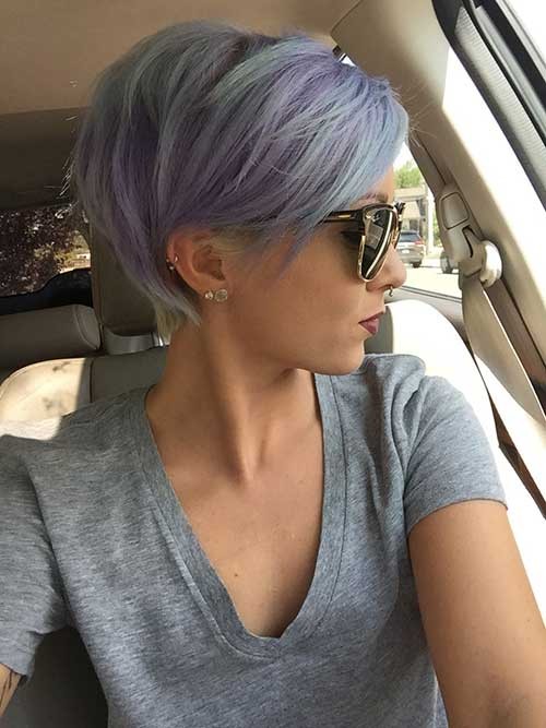 Pastel Dyed Pixie Hairstyle