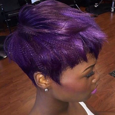 Purple Pixie Cut