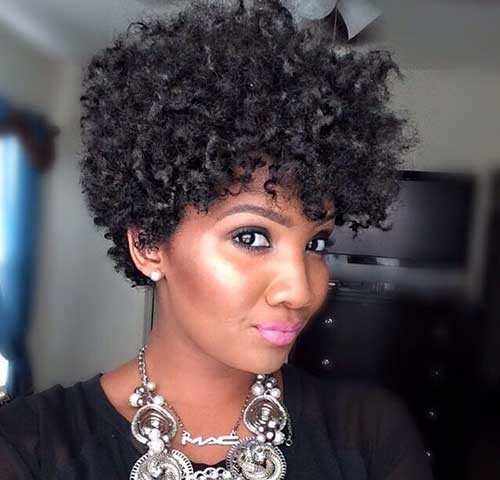 Short Natural Black Hairstyle with Tapered Hair