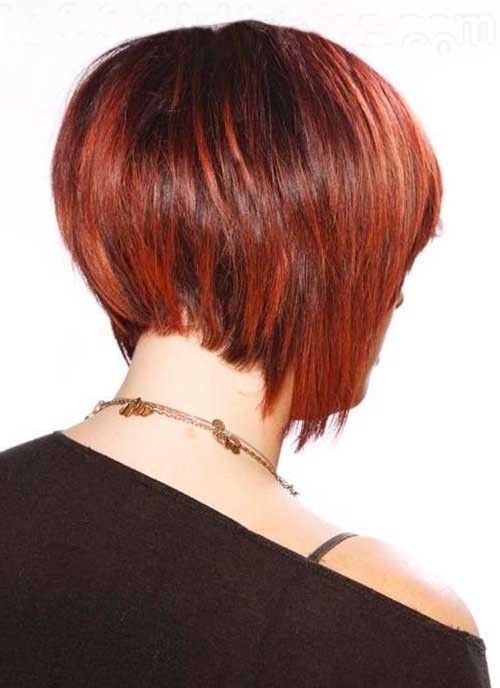 Stack of Short Bob Red Hairstyle