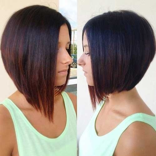 Straight Bob Haircut with Ombre Color