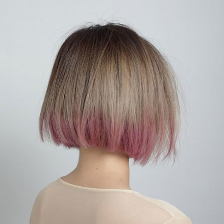 Short Hair Ombre Purple