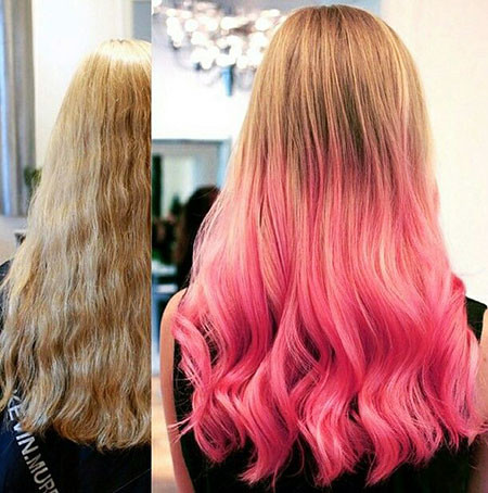 Blonde and Pink Ombre Hair