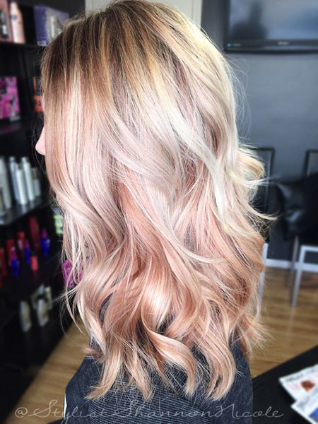 Rose Gold Blonde Hair
