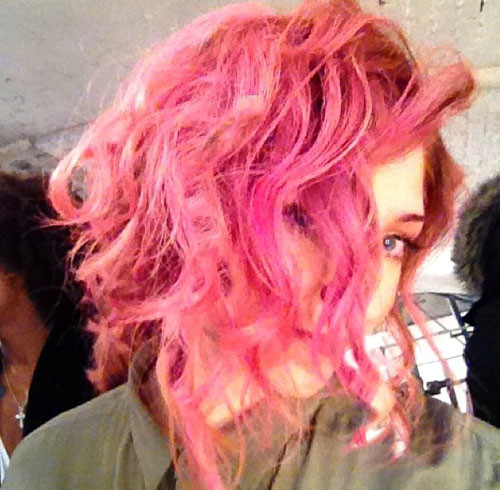 Celebrity pink hair color