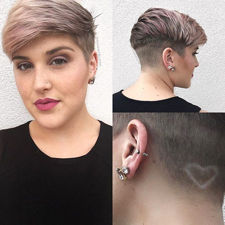 Soft Pink Tinged Back Shaved Style