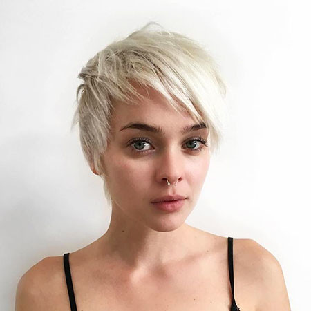 Short Pixie with Angled Bangs
