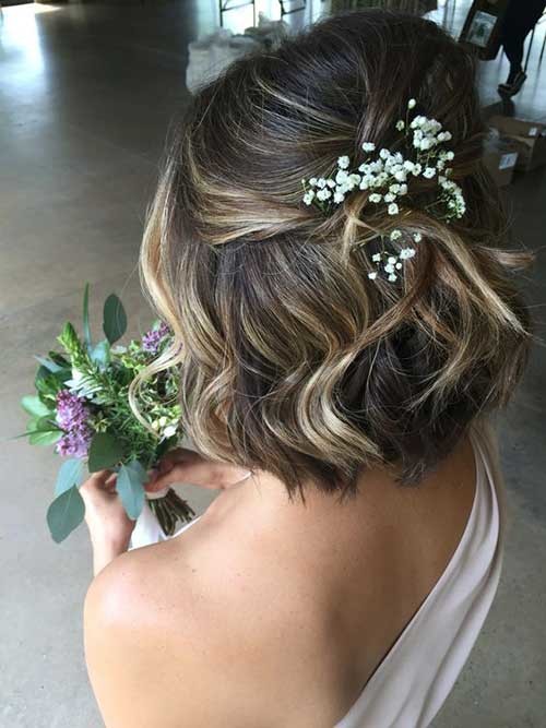 Cute Short Hairstyle for Wedding