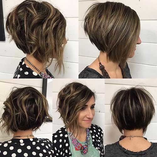 Short Stacked Bob Hairstyle