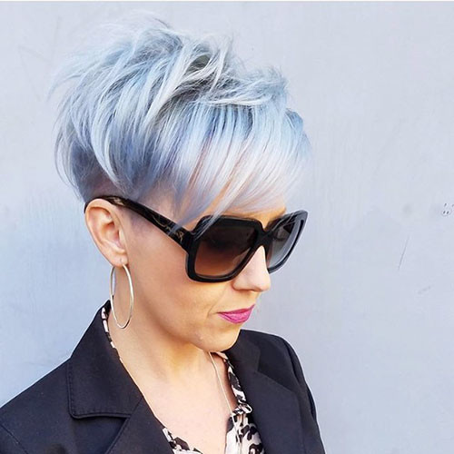 Silver Blue Pixie Hair