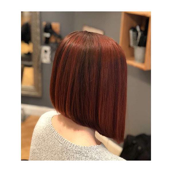 Red Inverted Bob