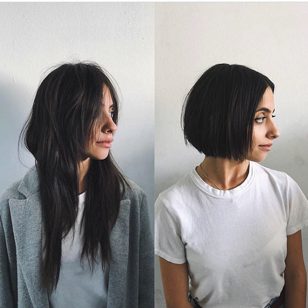 Short Straight Hairstyle for Round Face