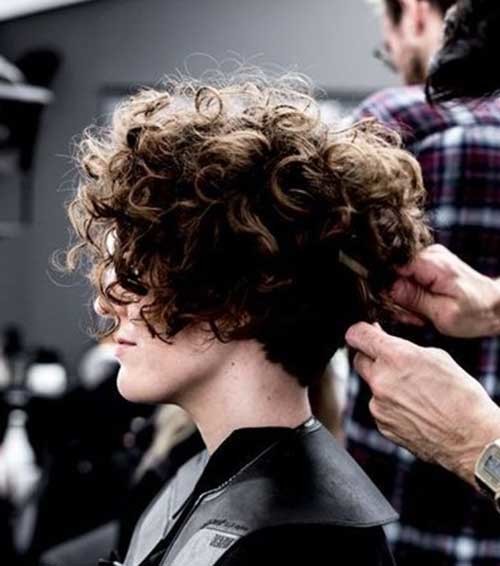 Thick Curly Short Hairstyle