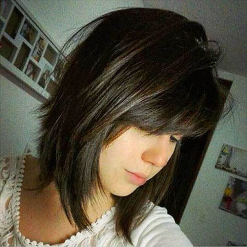 33 short layered hair with side bangs
