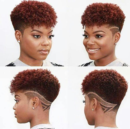Afro Hairstyle with Shaved Sides