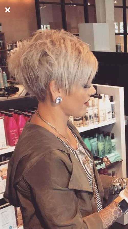 Blonde Layered Long Pixie for Women 50