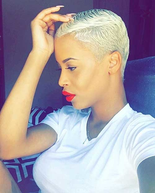 Blonde Pixie Cut for Black Women