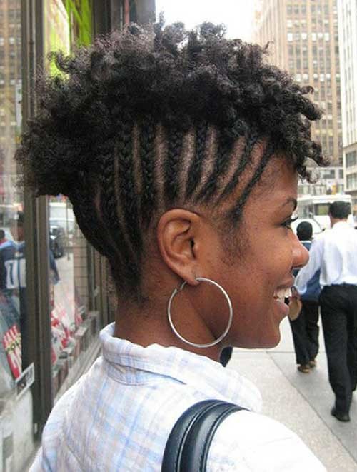 Natural Hair Mohawk with Braids