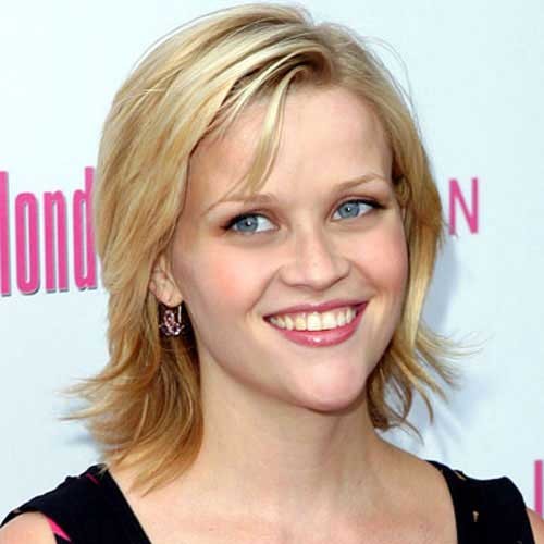 Reese Witherspoon Straight Hairstyle for Fine Layered Hair