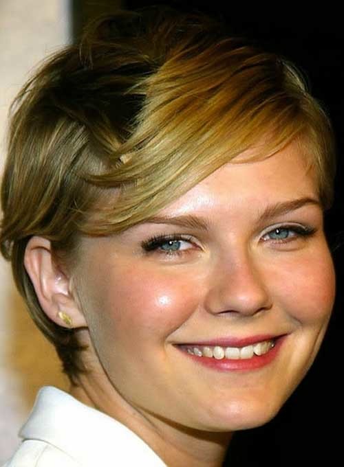 Round Face Straight Hairstyle Fine Pixie Hair