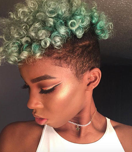 Short Natural Hairstyle with Color