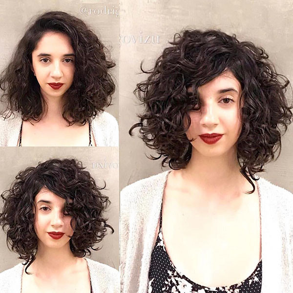 Short to Mid Hairstyle for Thick Curly Hair