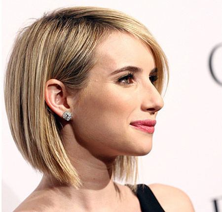 Side View of Textured Short Bob Hairstyle