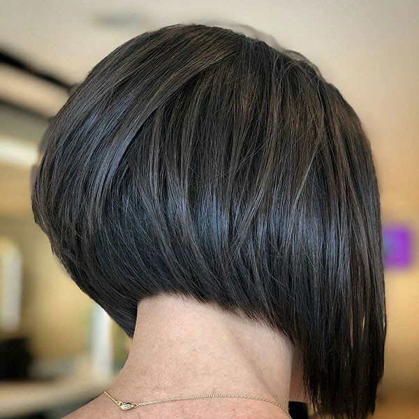 Stacked Short Bob for Thick Hair