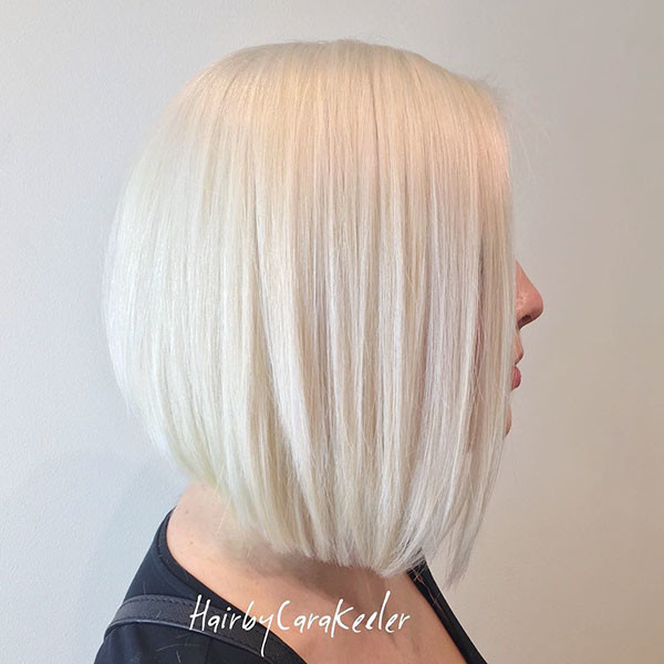 Straight Short Blonde Hair Color
