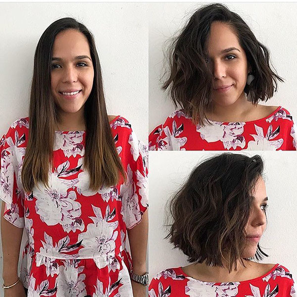 Thick Wavy Short Hairstyle