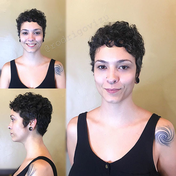 Very Short Curly Hairstyle 2019