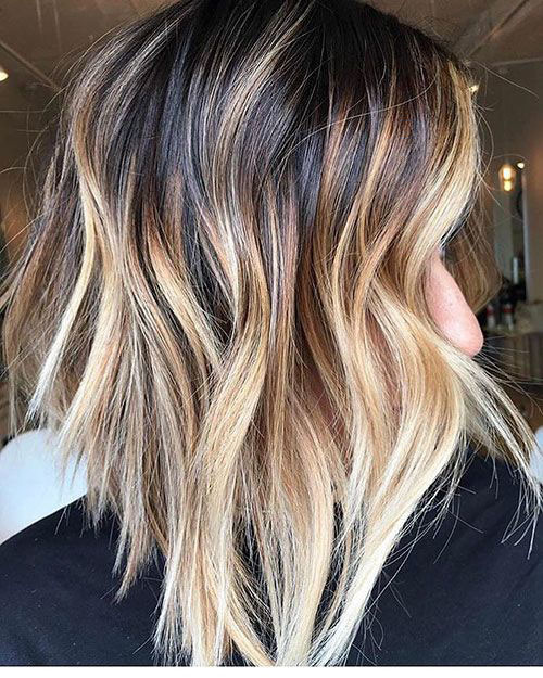 13 blonde and brown highlights on short hair