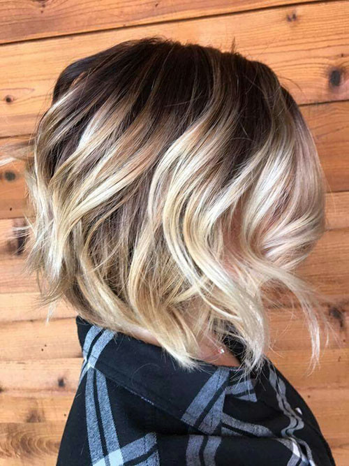 47 short brown hair with blonde highlights