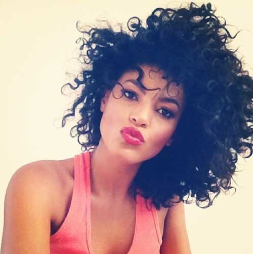 Attractive Short Naturally Curly Hairstyle
