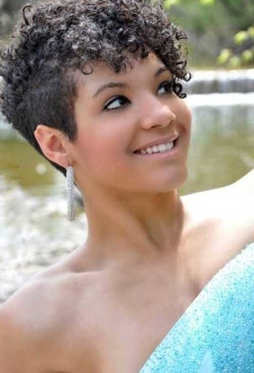Black Pixie Cut for Naturally Curly Hair