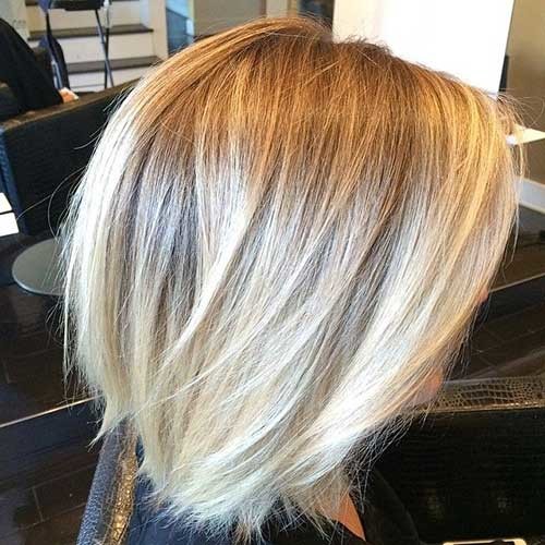 Blonde Ombre Bob Hairstyle Side View