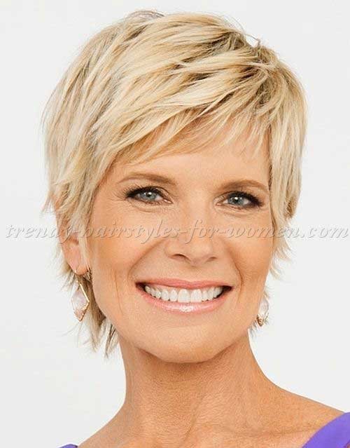 Blonde Short Haircut Over 50