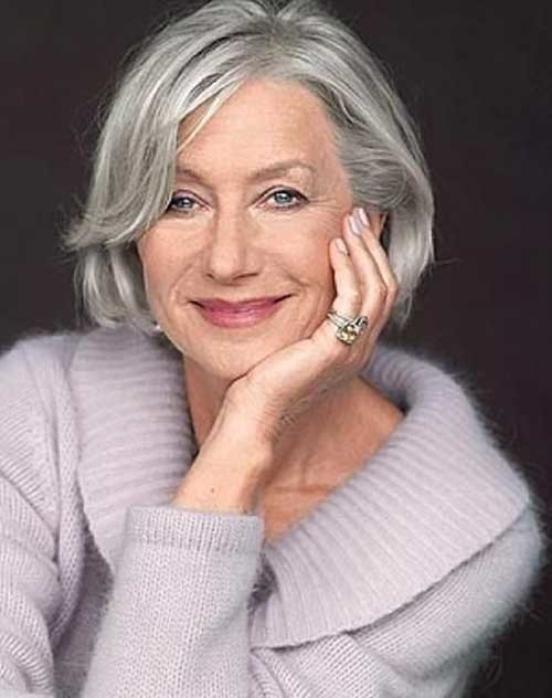 Casual Grey Hair Cut for Women Over 50