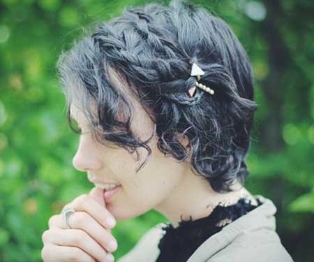 Curly Double Side Braids Short Hairstyle