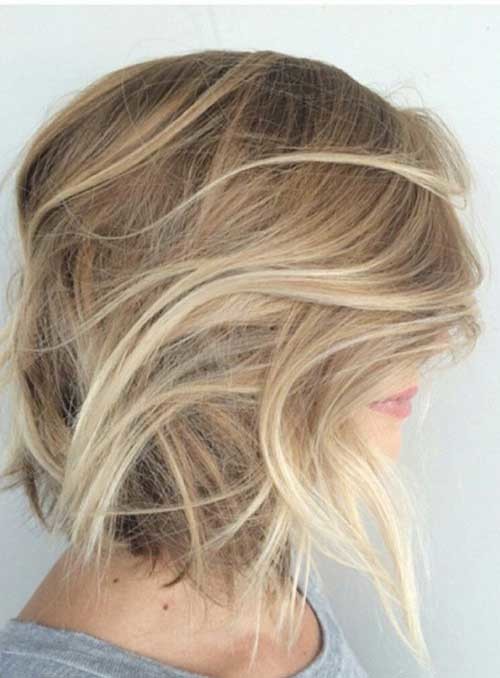 Cute Blonde Bob Haircut with Ombre