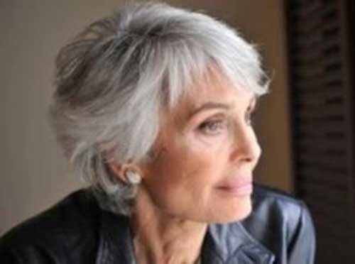 Grey Short Hair Cut for Women Over 50