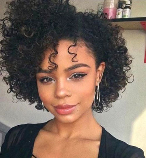 Short Haircut for Black Women with Curly Hair