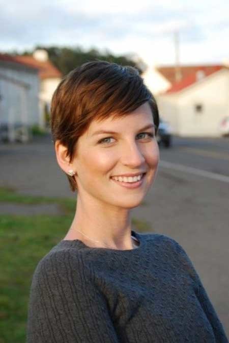 Simple Pixie Cut with Side Swept Bangs